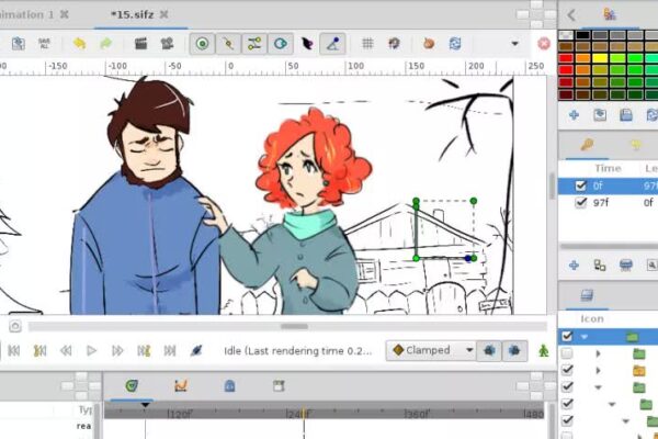 Synfig animación cut out en Linux