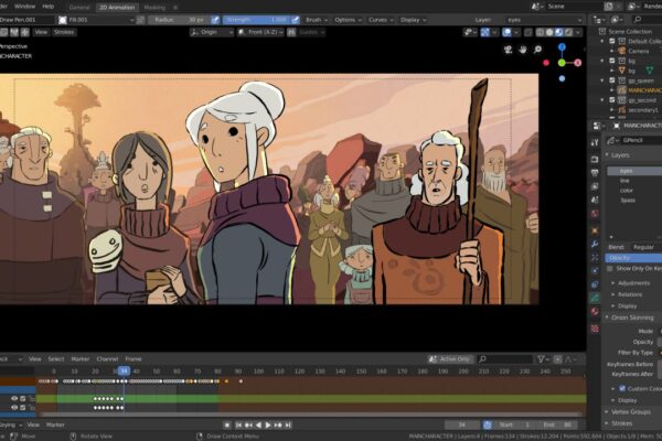 Blender animation 2d