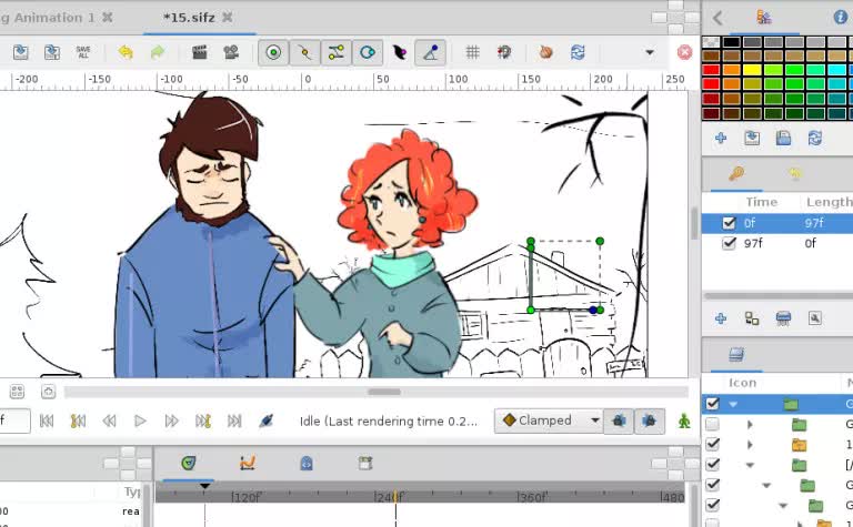 Synfig animación cut out en Linux